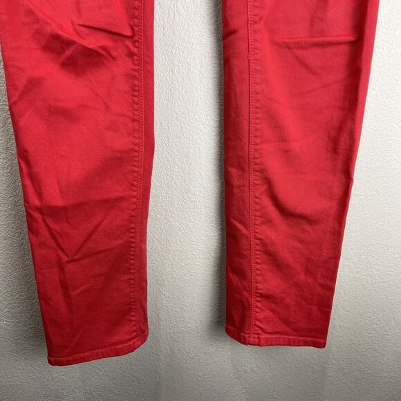 Escada Sport Pants Women EU 40 Red Denim 30 Skinny Preppy Capsule Vintage Boho - Picture 5 of 16
